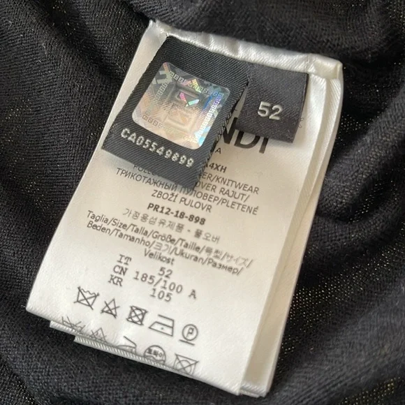 FENDI Roma Made in Italy 100% Wool Knitwear Pullover - Picture 11 of 15